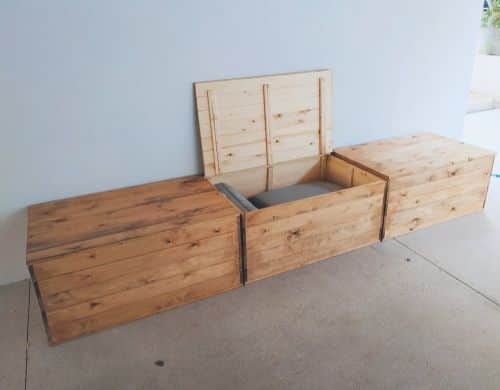 ארגז אחסון נפתח מעץ מלא