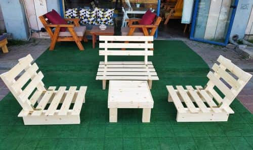 פינת זולה עץ בלבד 2+1+1